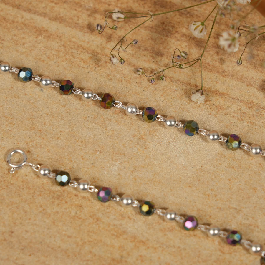 Multicolor Silver Beads Nazariya for Kids