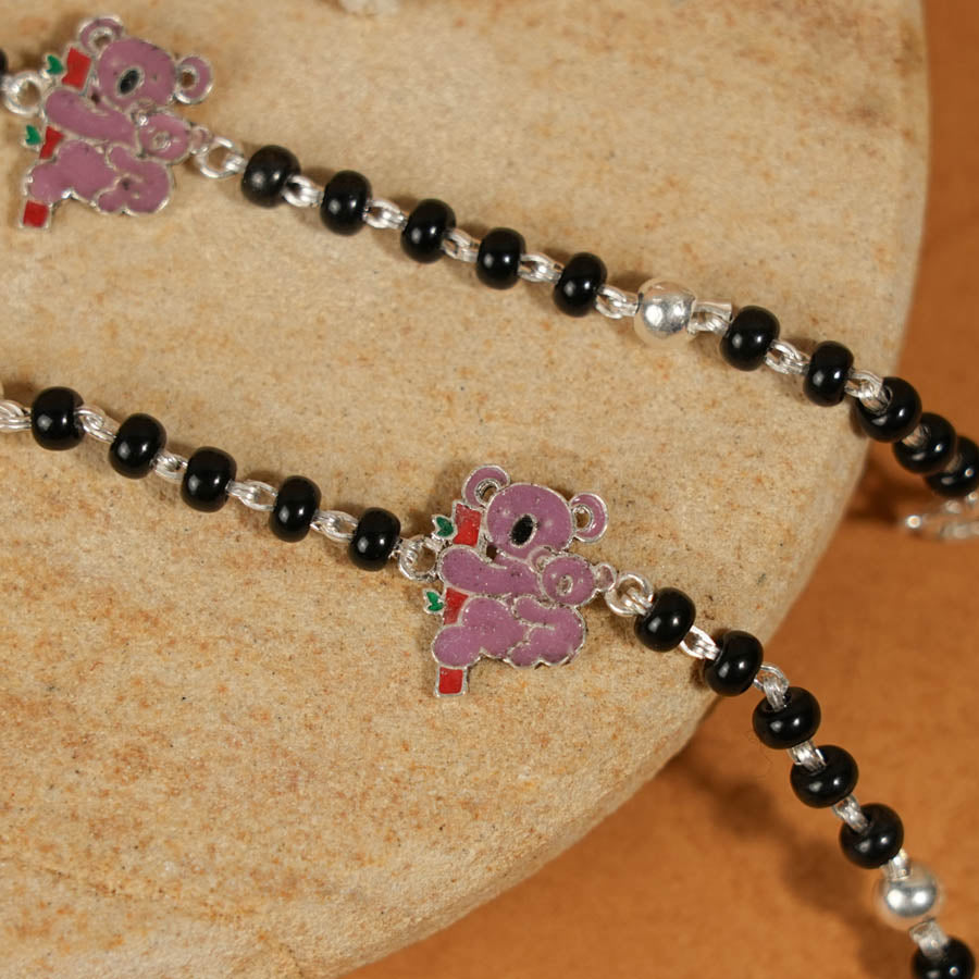 Black Beads and Koala Silver Nazariya for Kids