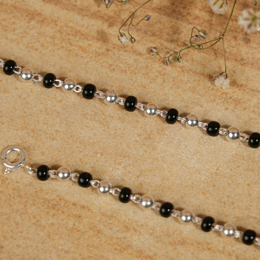Authentic Black and Silver Beads Nazariya for Kids