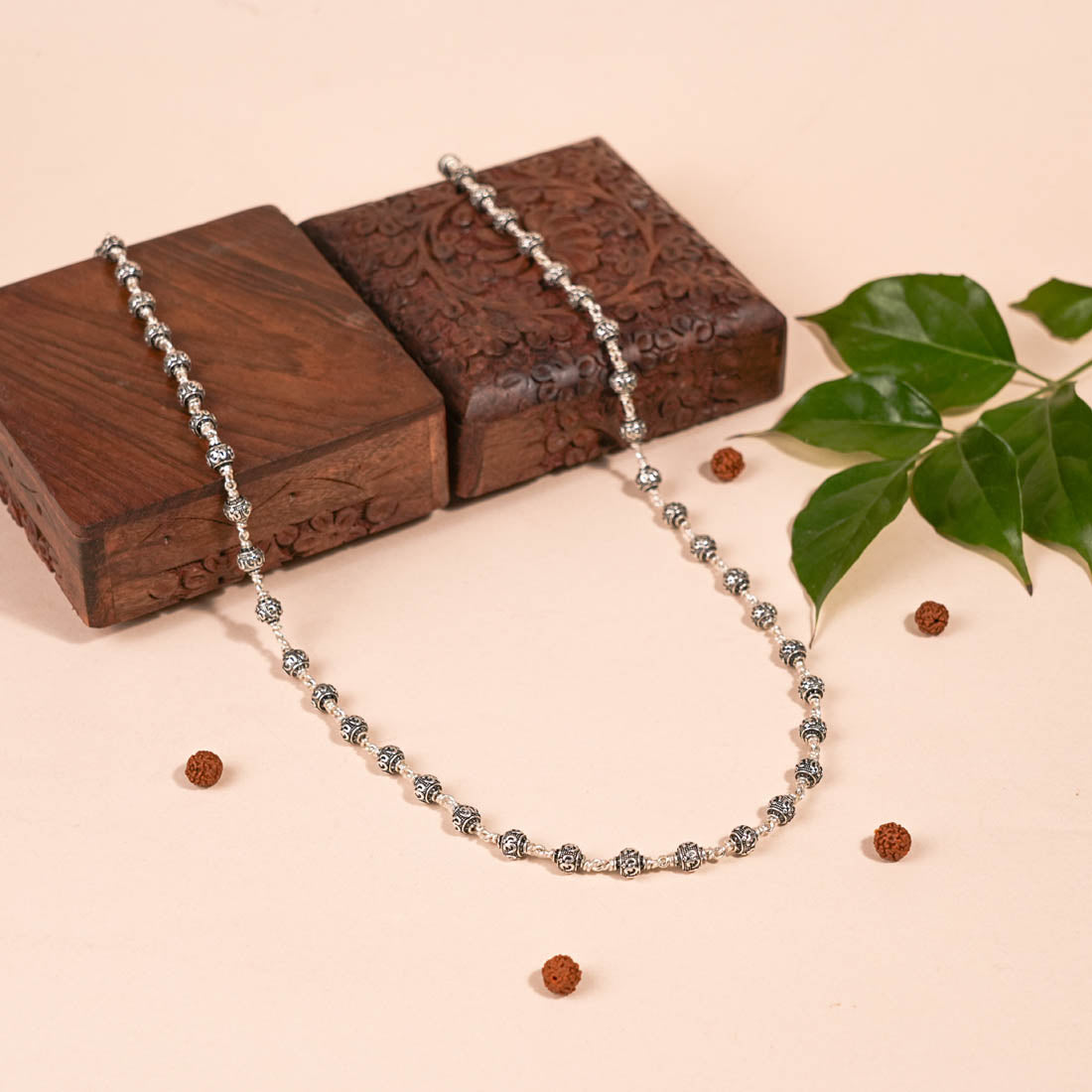 Authentic Silver Mala (Om Beads)