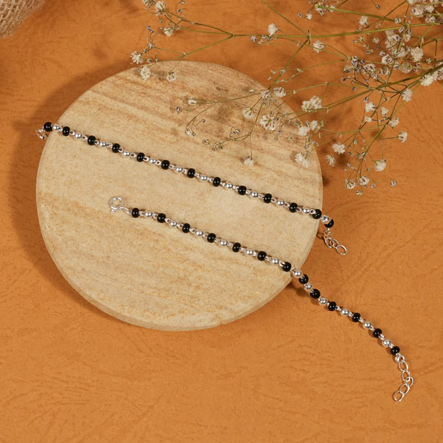 Orignal Black and Silver Beads Nazariya for Kids