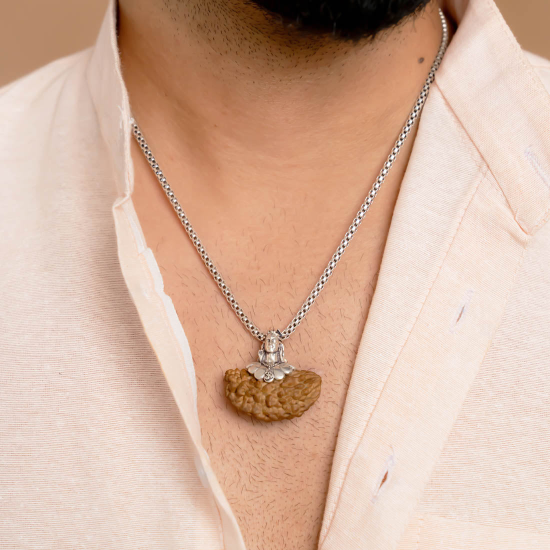 Orignal Adiyogi Pendant 1 Mukhi Rudraksha With Chain