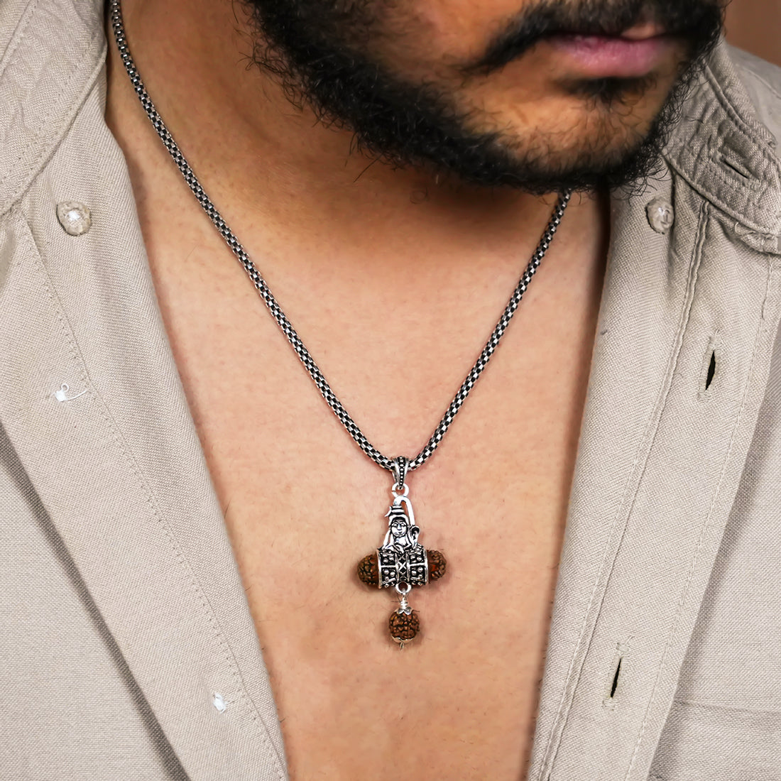 Rudraksha Shiva Pendant