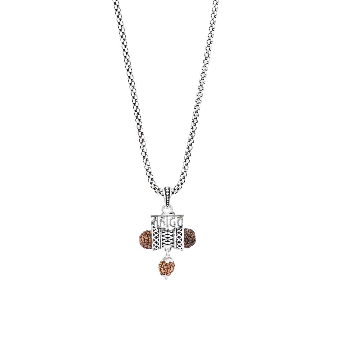 Rudraksha Mahadev Damru Pendant