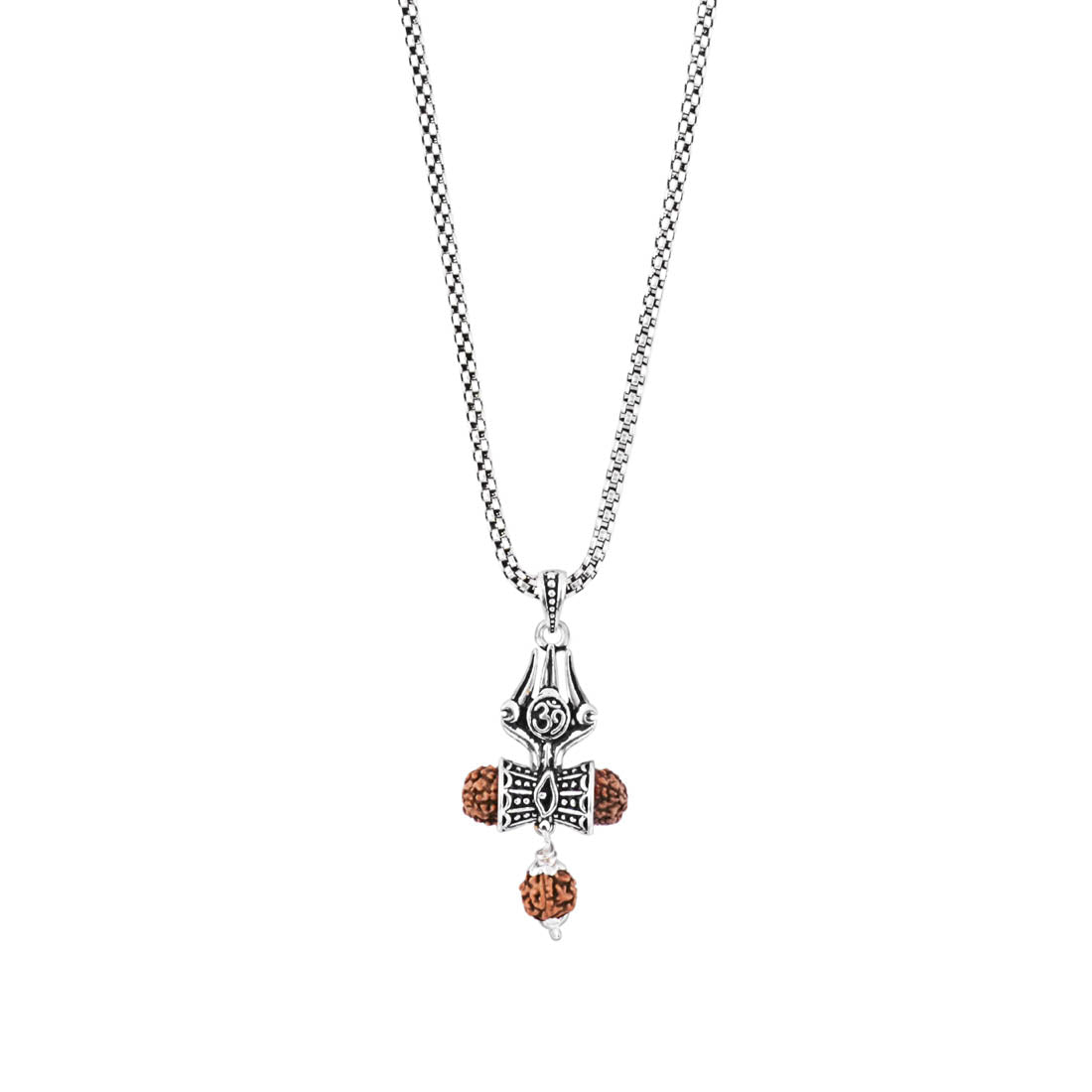 Rudraksha Trishul Om Damru Pendant