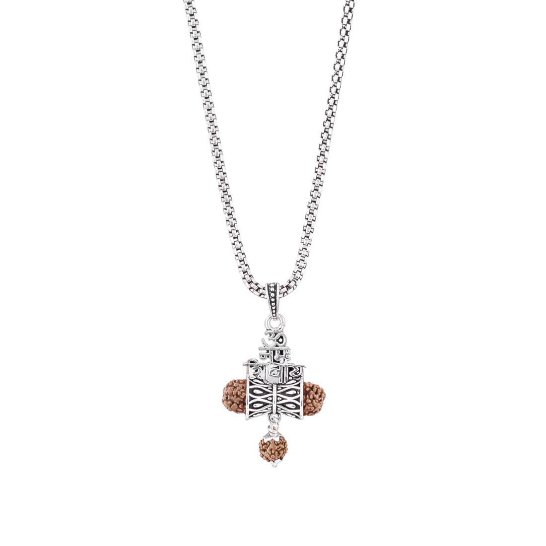 Rudraksha Om Namah Shivay Damru Pendant