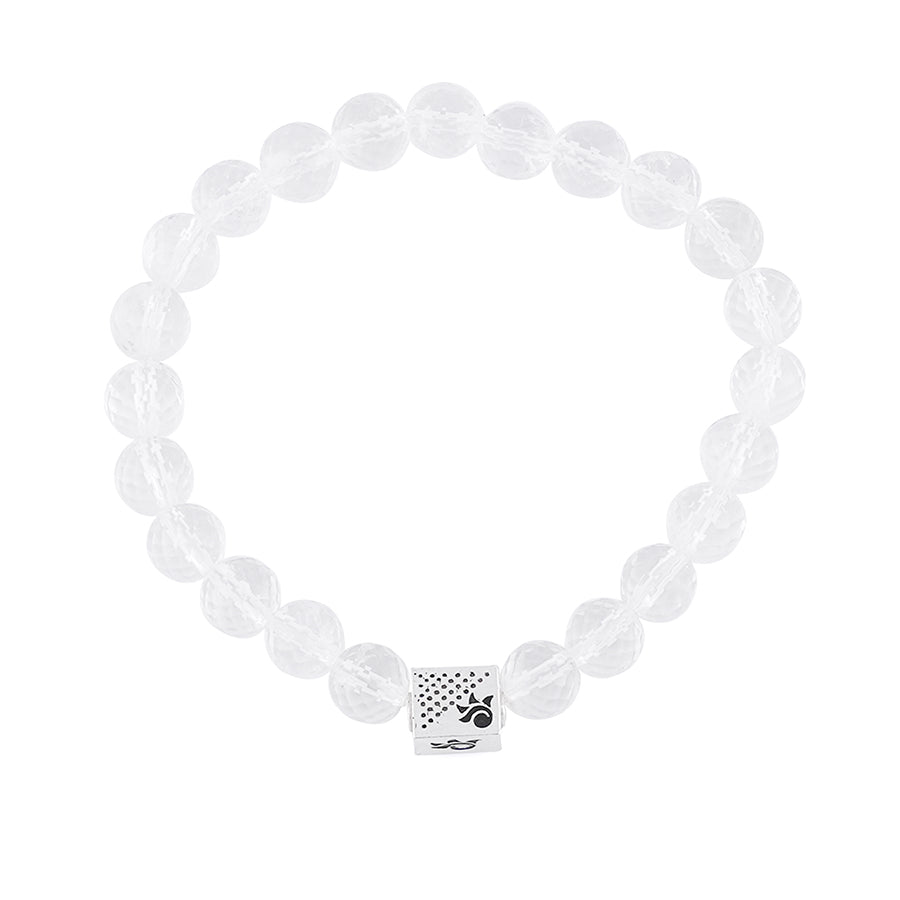 Sphatik Diamond Cut Beads Bracelet