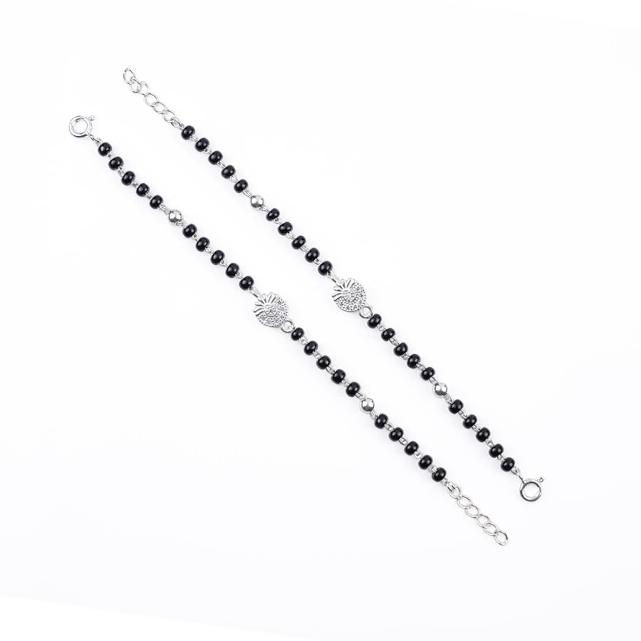 Black Beads Flower Nazariya for Kids