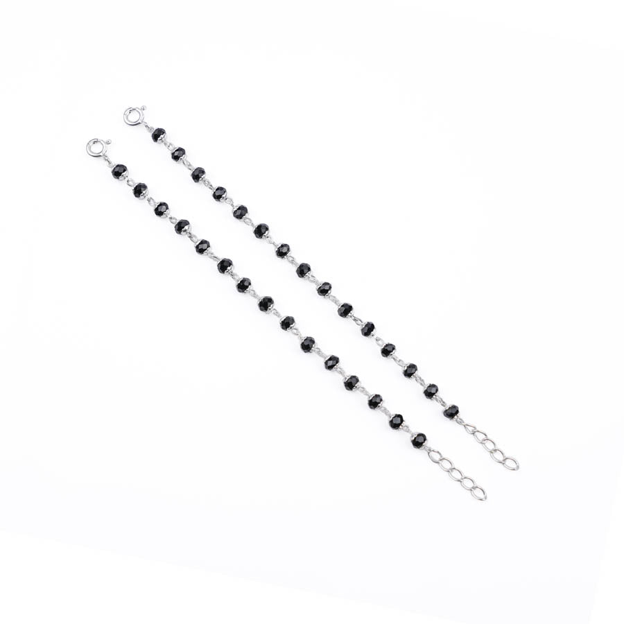 Powerful Black and Silver Beads Nazariya for Kids