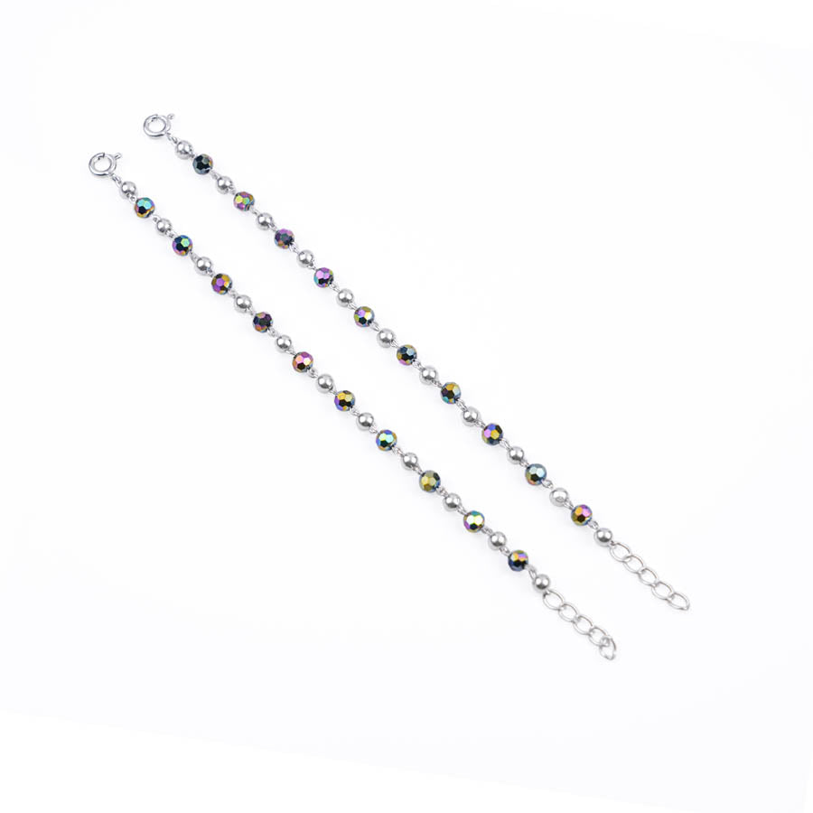 Multicolor Silver Beads Nazariya for Kids