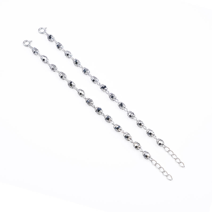 Silver Beads in A Greyish Tone Nazariya for Kids