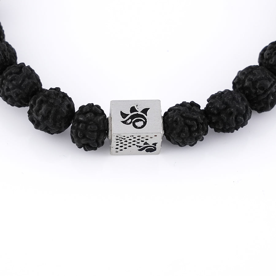 Black Rudraksha with Om Namah Shivay Bracelet