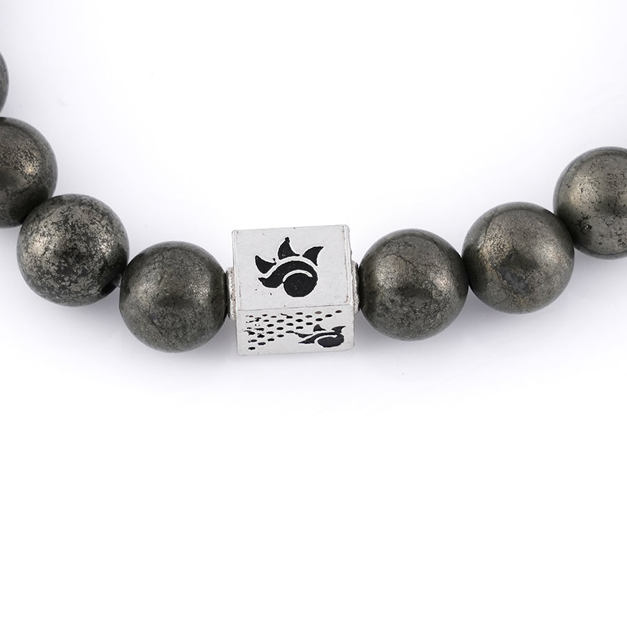 Pyrite Stone Beads Bracelet