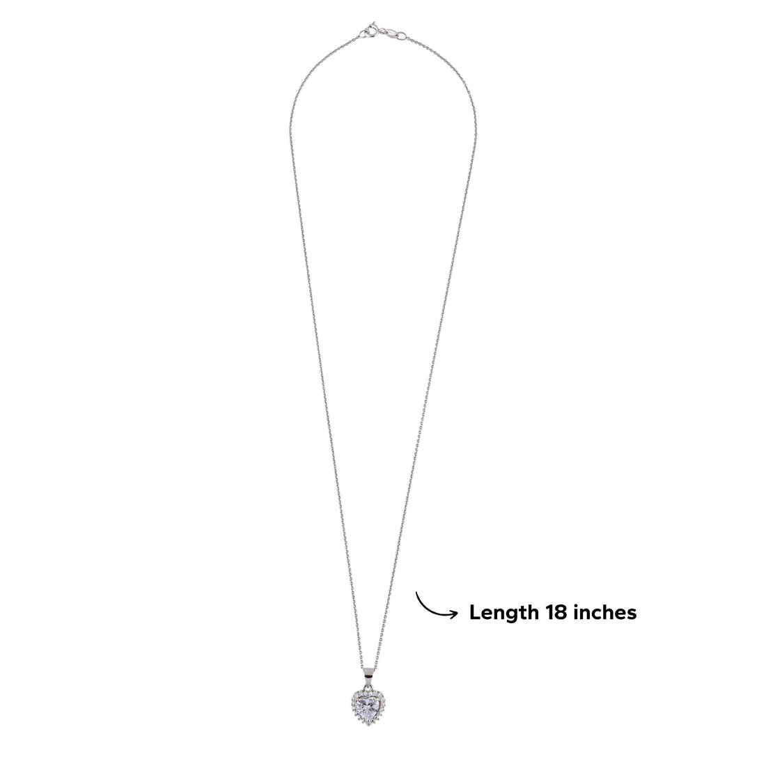 Silver Set Chain Pendant and Earrings with Sparkling Stones for Women