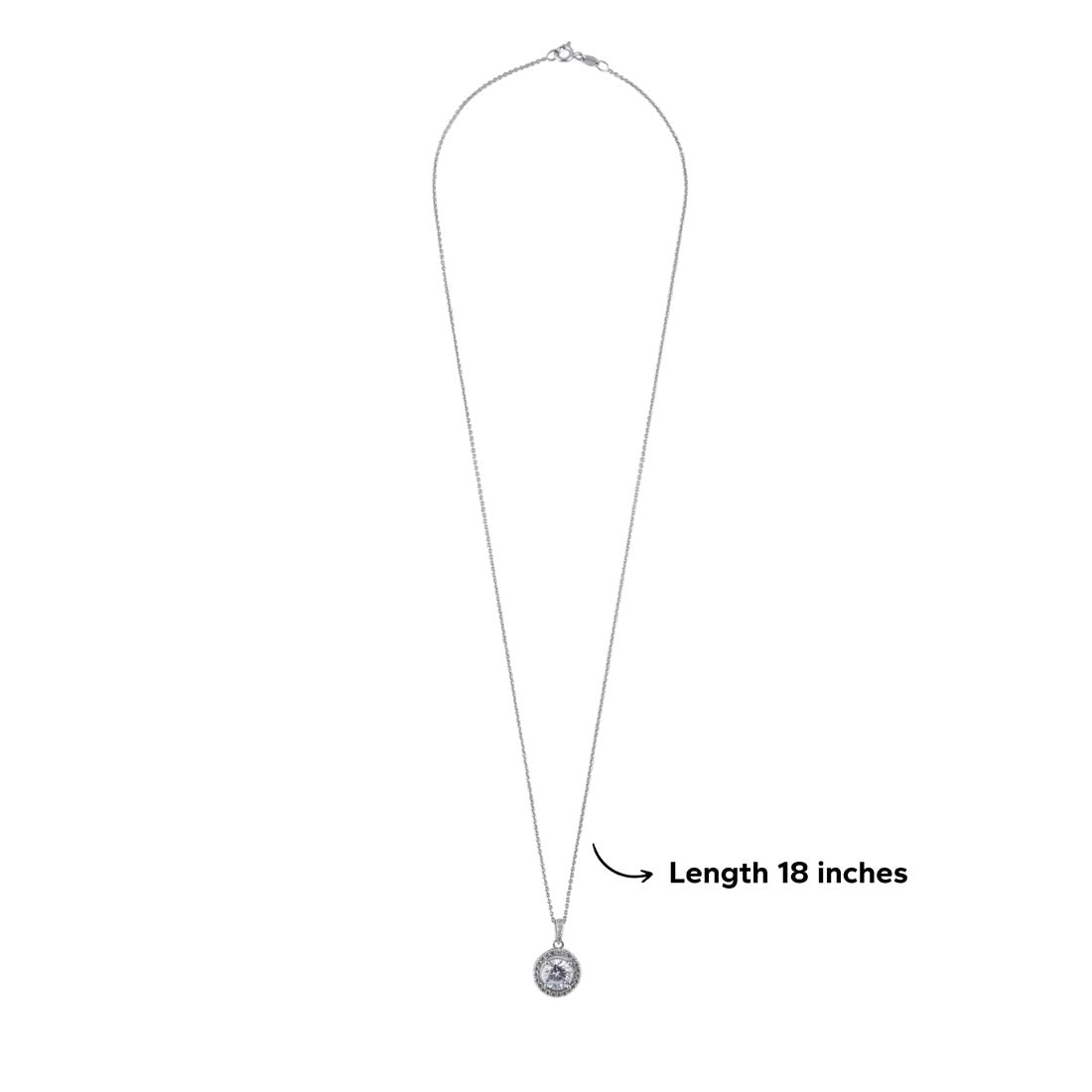 Silver Set Chain Circular Pendant and Earrings with Finely Cut Stones for Women