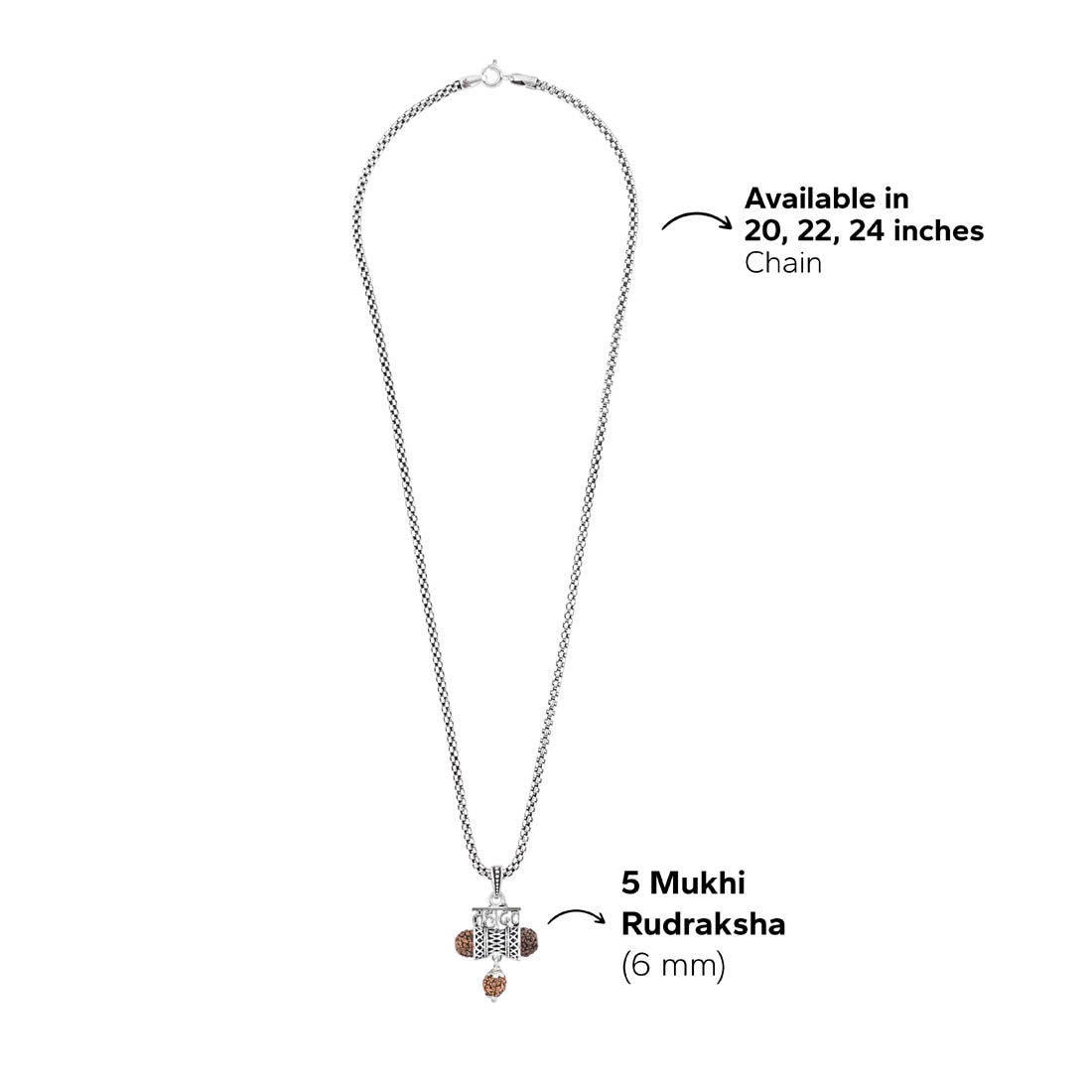 Rudraksha Mahadev Damru Pendant