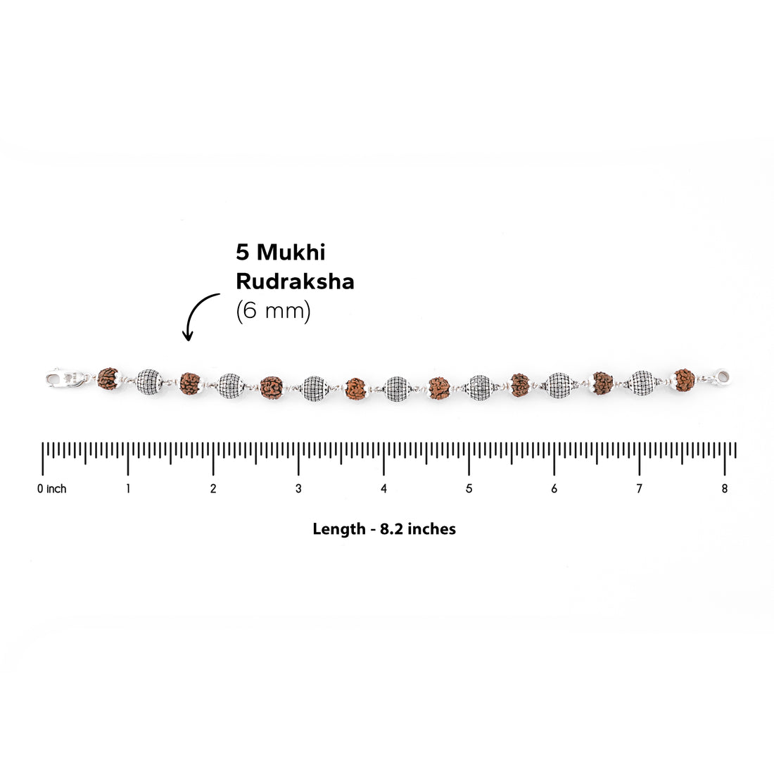 Pure Rudraksha Silver Rakhi
