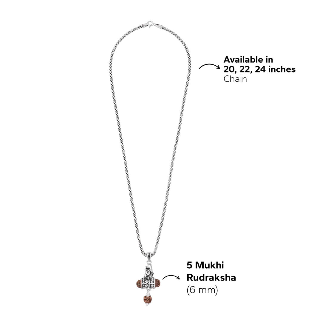 Rudraksha Shiva Pendant