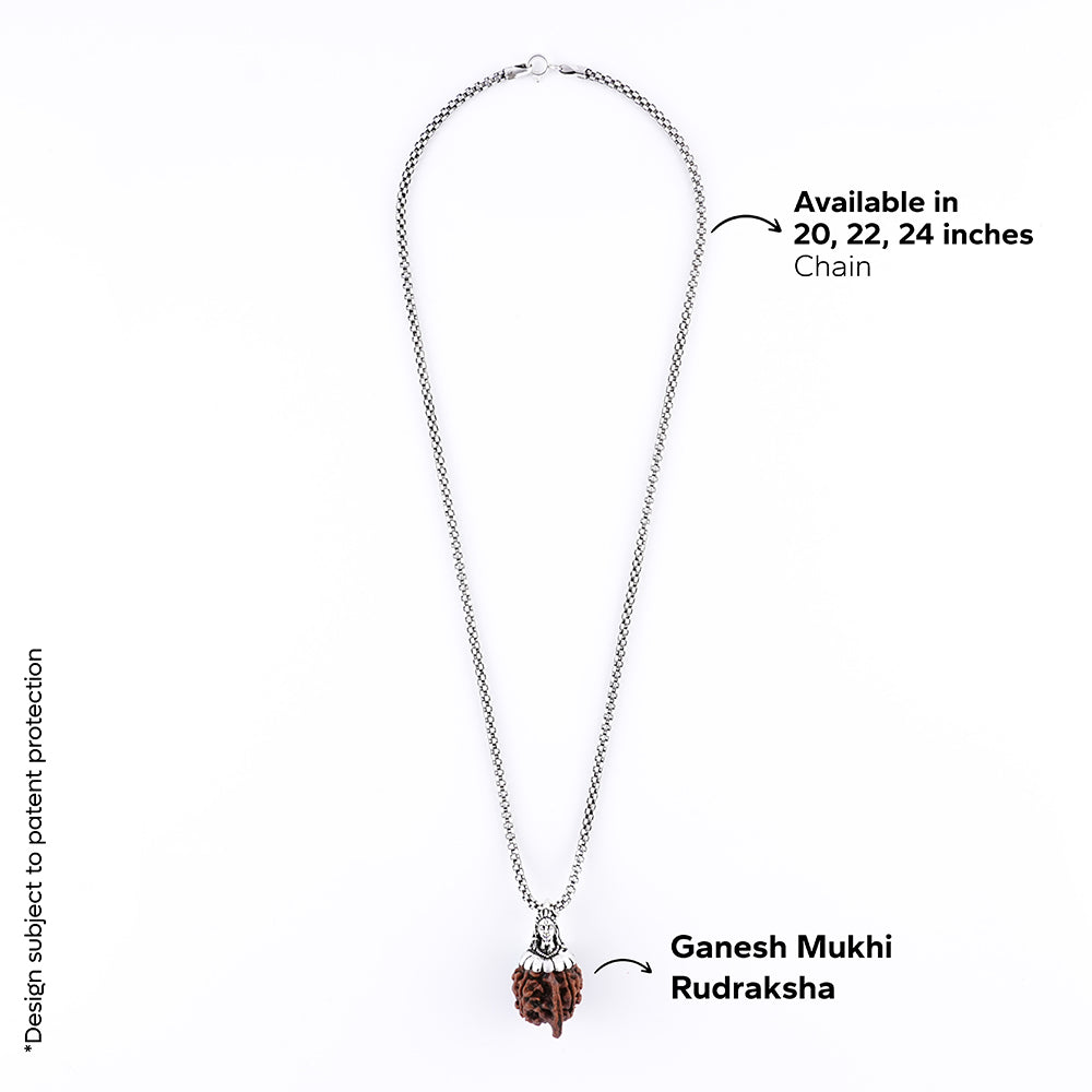 Adiyogi Pendant (Ganesh Mukhi Nepali Rudraksha)