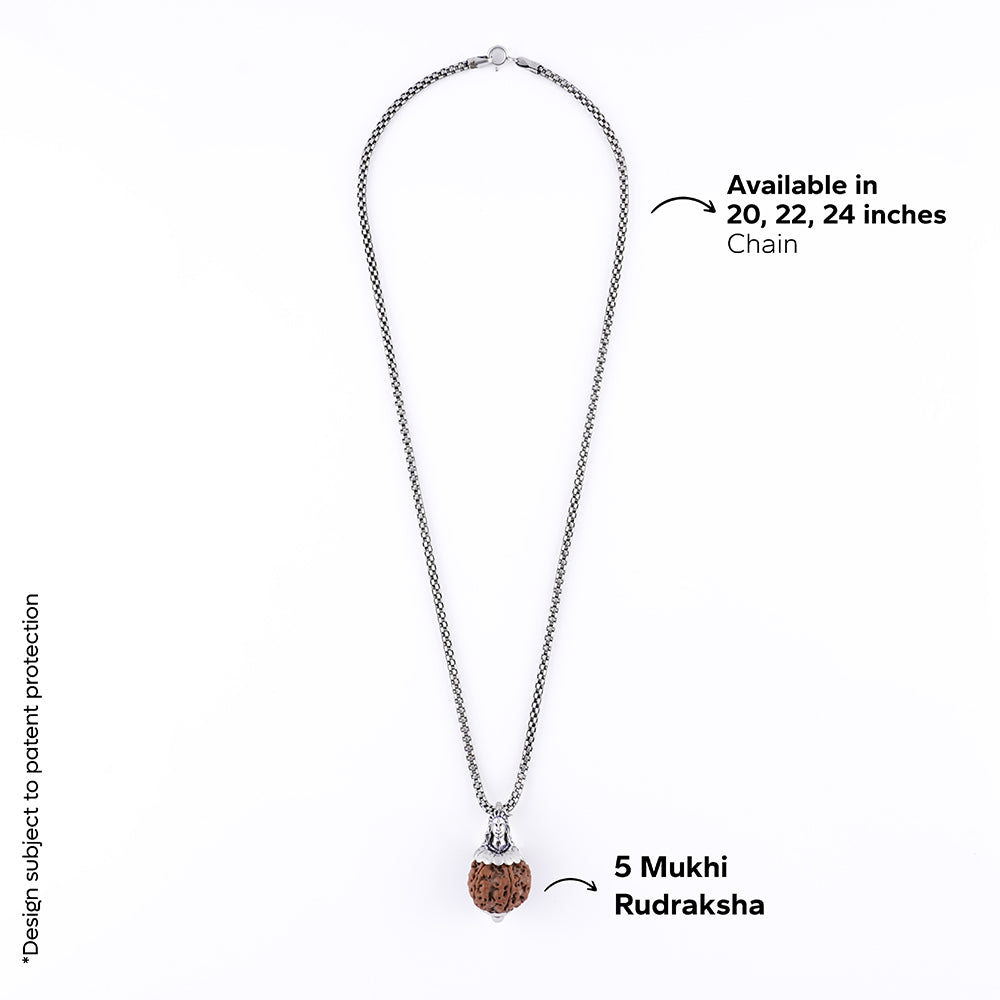 Silver Chain with Adiyogi pendant