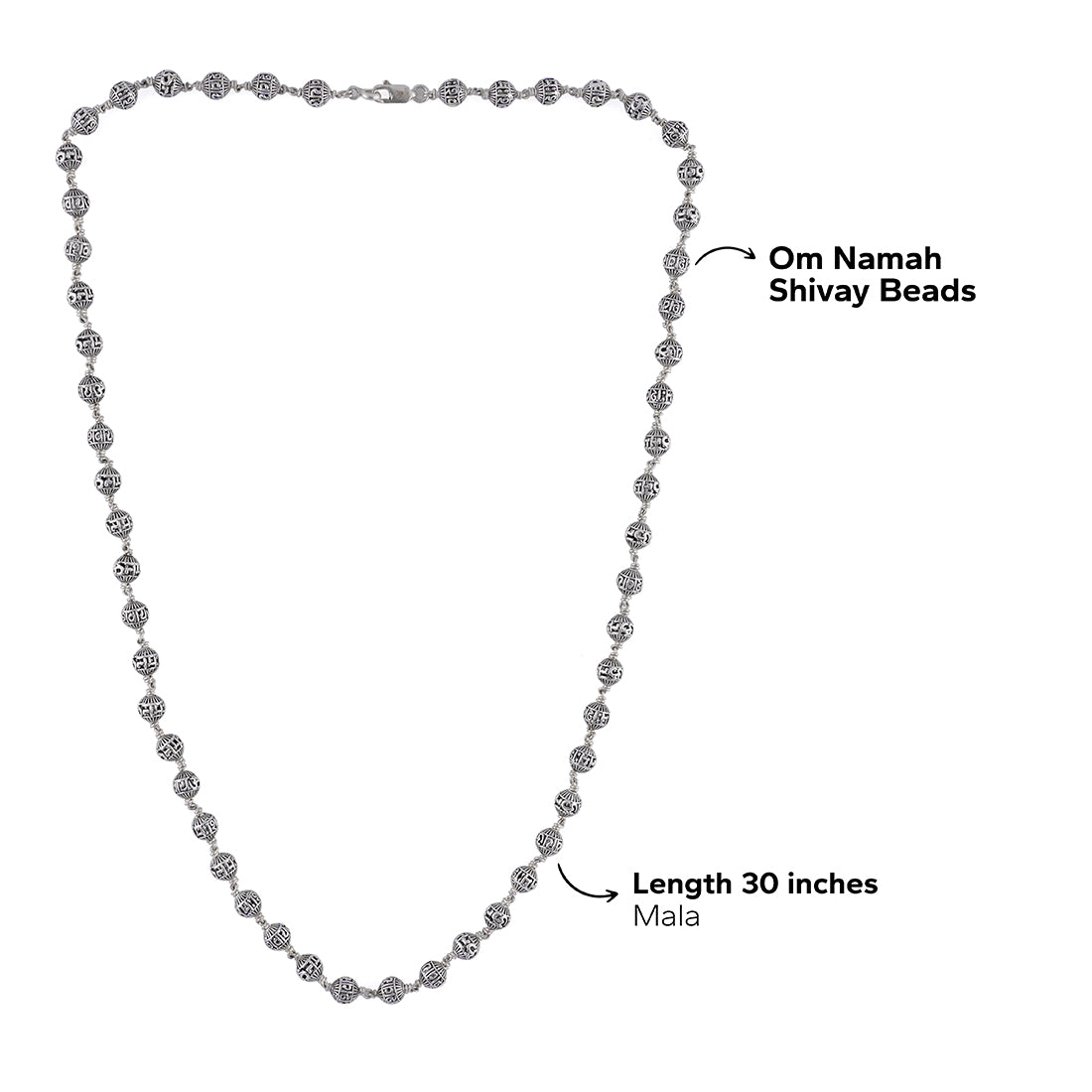 Om Namah Sivay Silver Beads