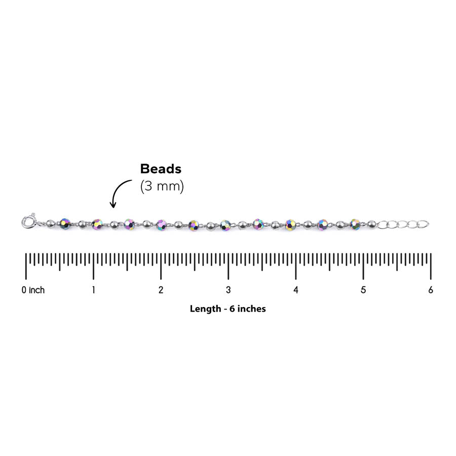 Multicolor Silver Beads Nazariya for Kids