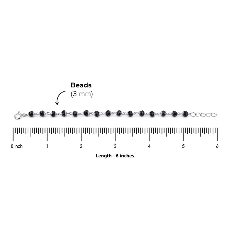 Powerful Black and Silver Beads Nazariya for Kids