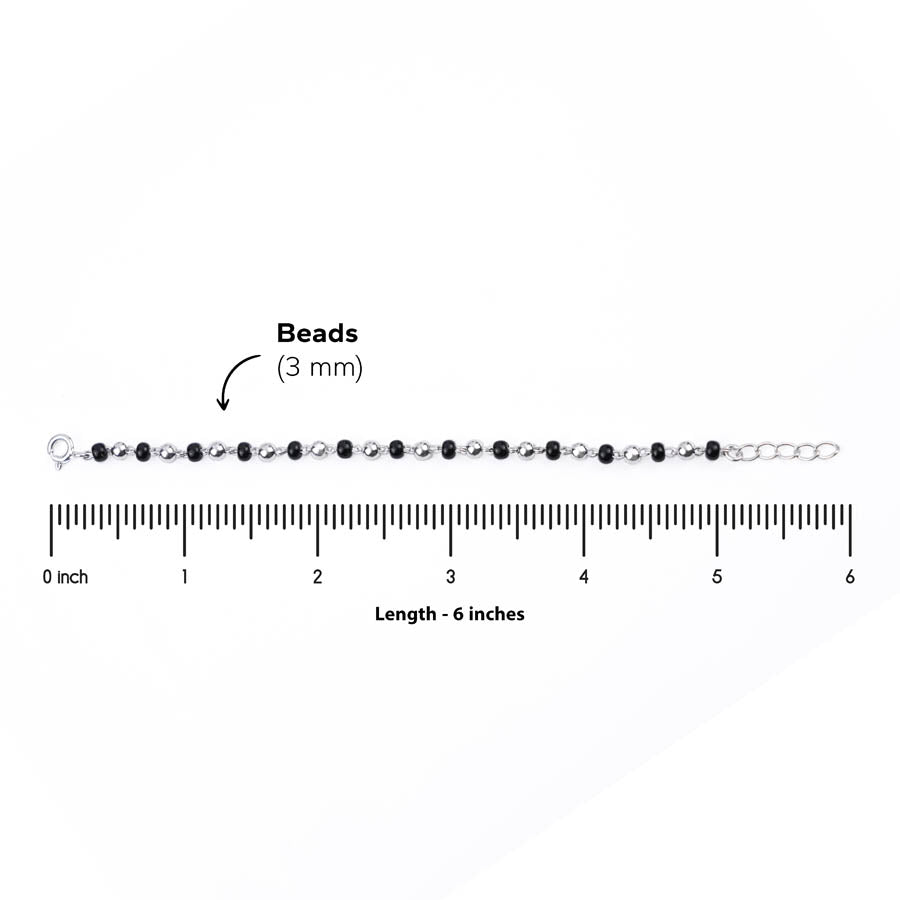 Authentic Black and Silver Beads Nazariya for Kids