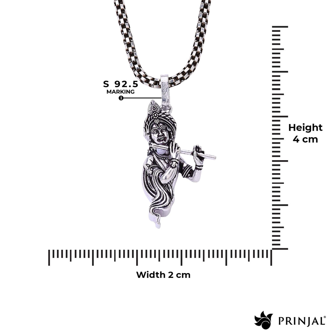 Murlidhar Krishna Silver Pendant