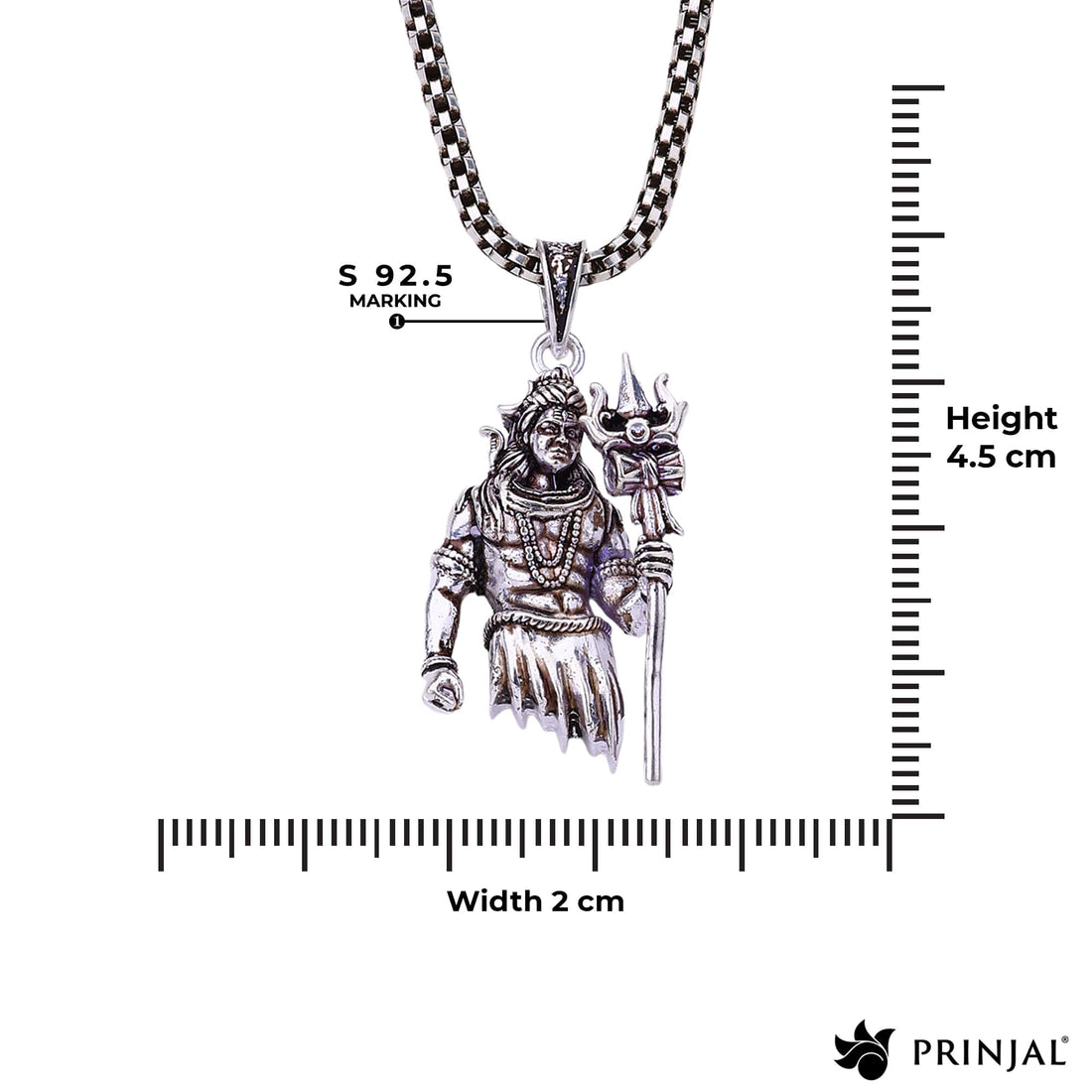 Lord Shiva Silver Pendant