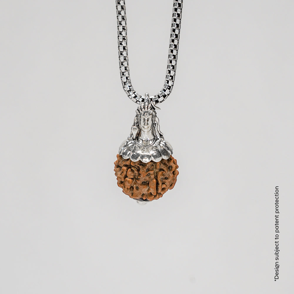 Adiyogi Pendant (6 Mukhi Nepali Rudraksha)