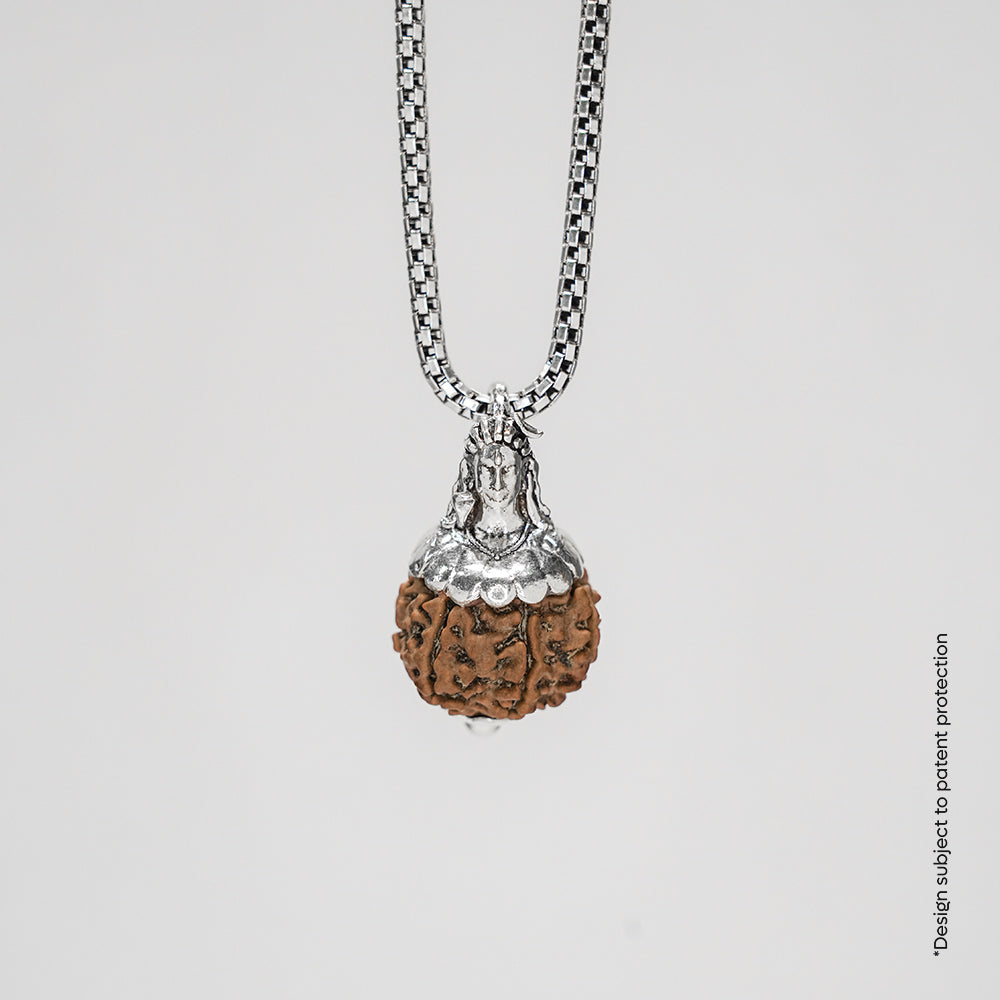 Adiyogi Pendant (7 Mukhi Nepali Rudraksha)