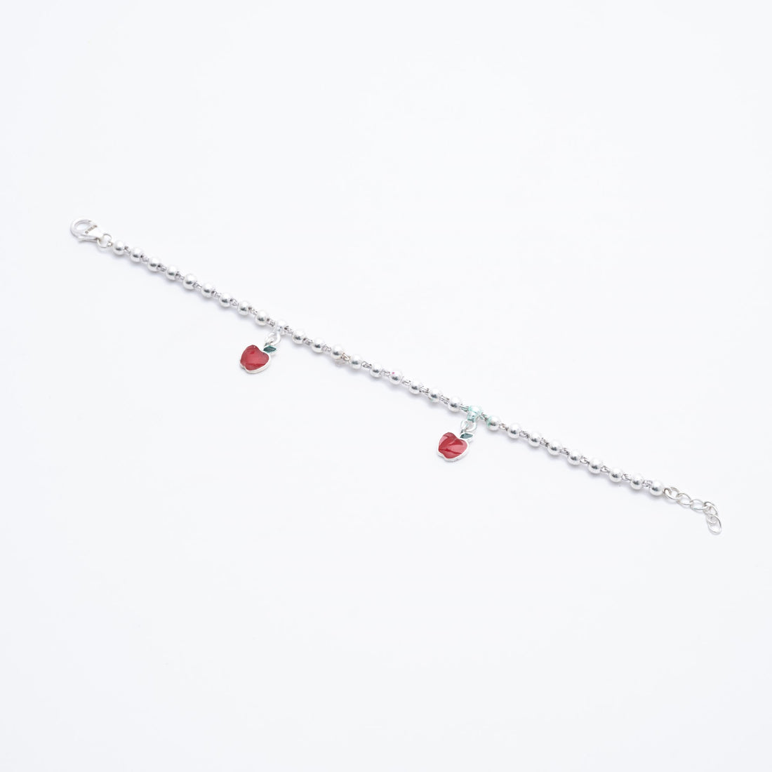 Silver with Hanging Apples Bracelet for Women