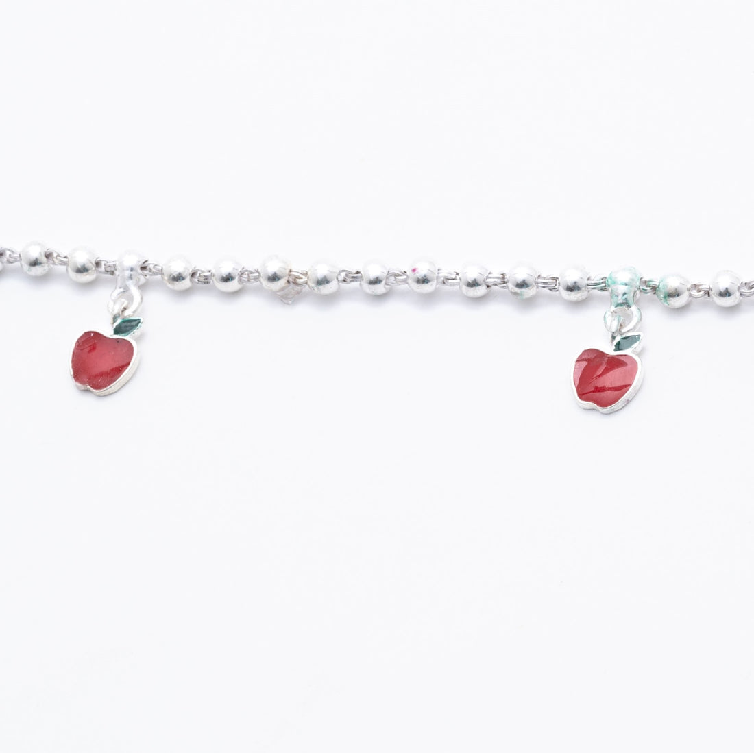 Silver with Hanging Apples Bracelet for Women