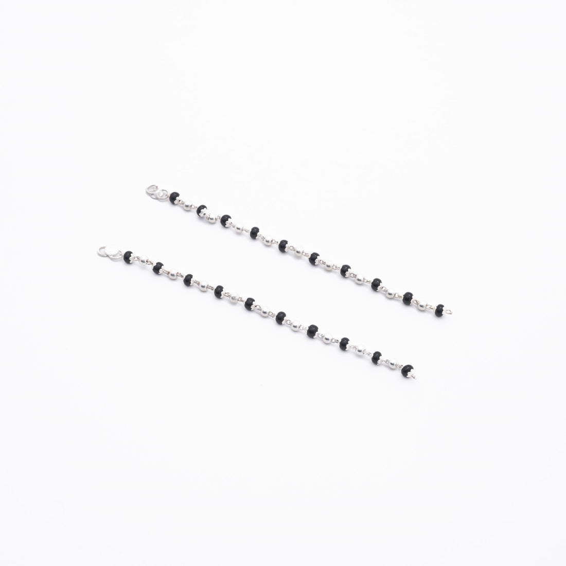 Orignal Black Beads Embedded in Silver Nazariya for Kids