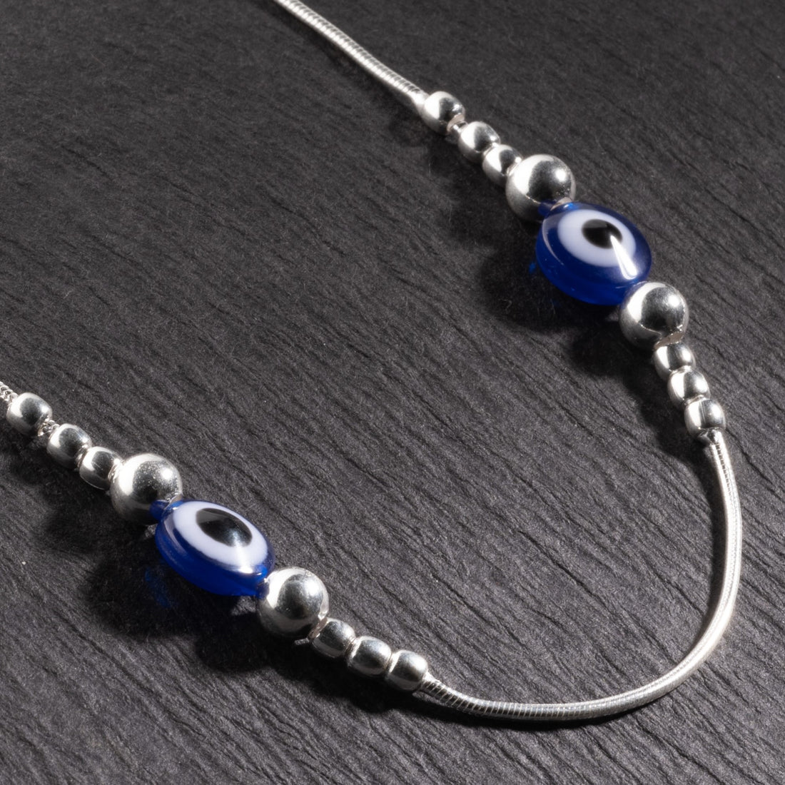 Powerful Evil Eye Silver Anklets for Women