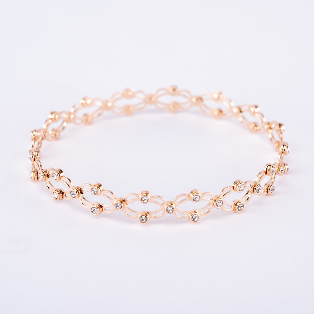 Rose Gold Plated Silver Ring Cum Bracelet for Women