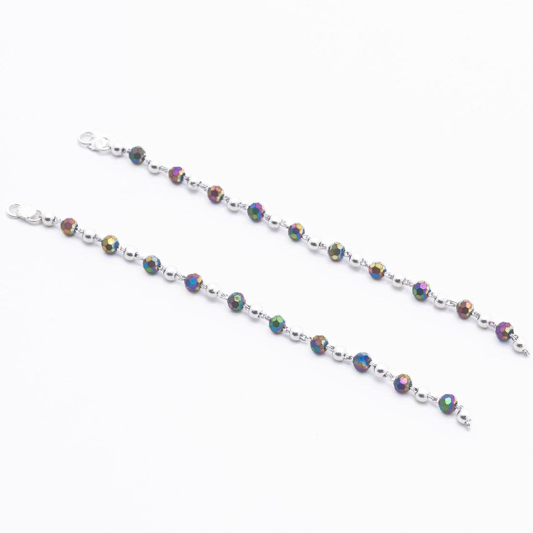 Authentic Multicolor Silver Beads Nazariya for Kids