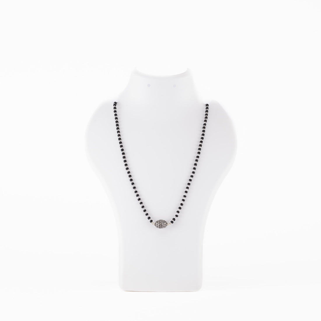 Real Black and Silver Beads Mangalsutra for Women