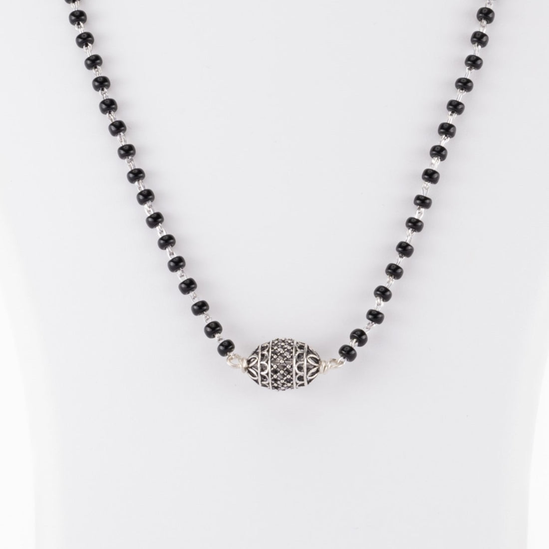 Authentic Black and Silver Beads Mangalsutra for Women