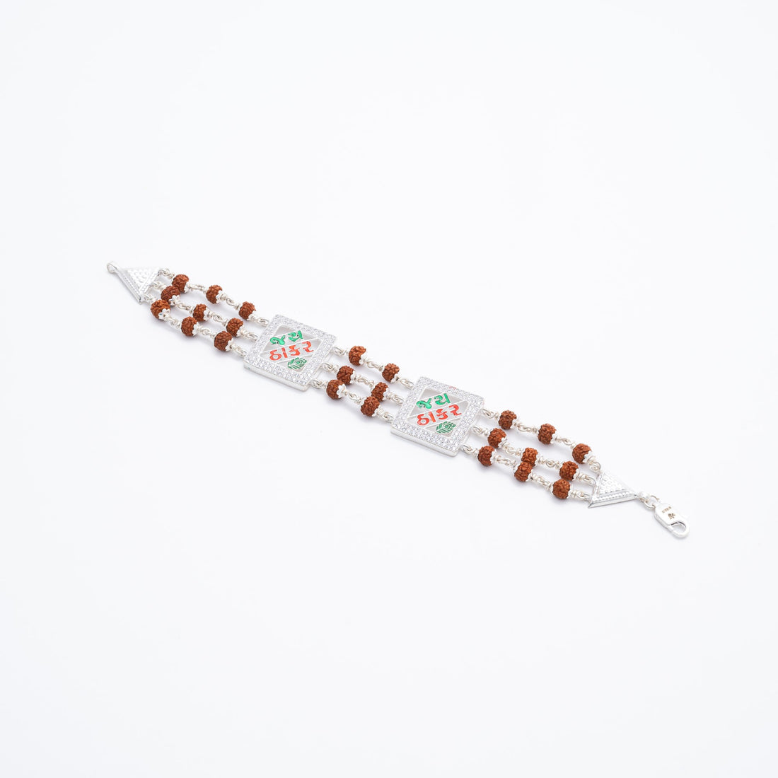Rudraksha Silver Two Jay Thakar Brooch Bracelet