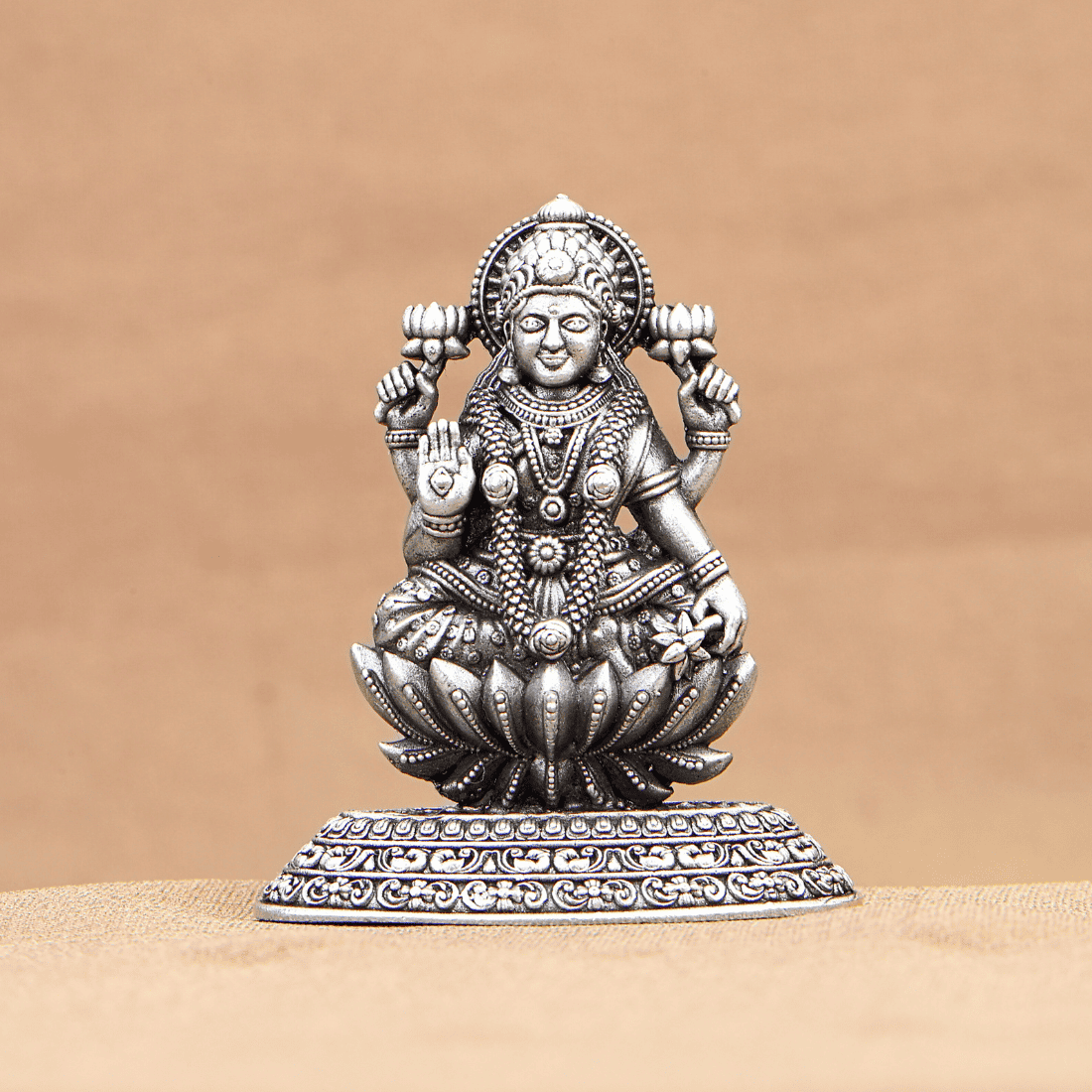 Goddess Dhanalakshmi Silver Murti