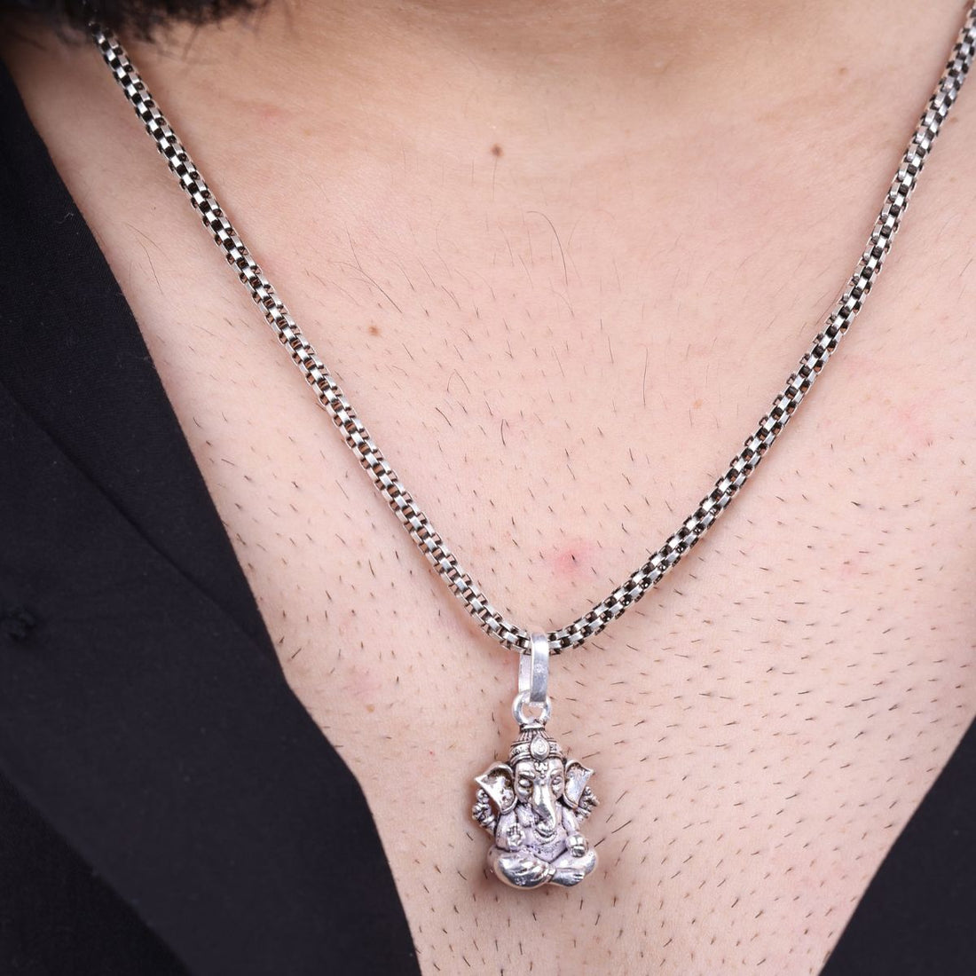 Authentic Ganpati Bappa Silver Pendant