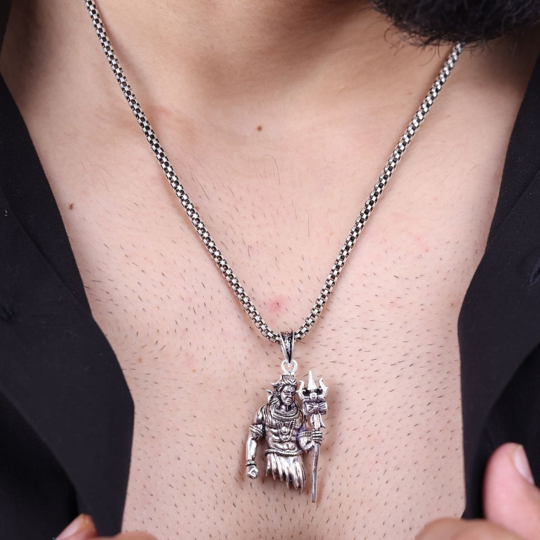 Authentic Lord Shiva Silver Pendant