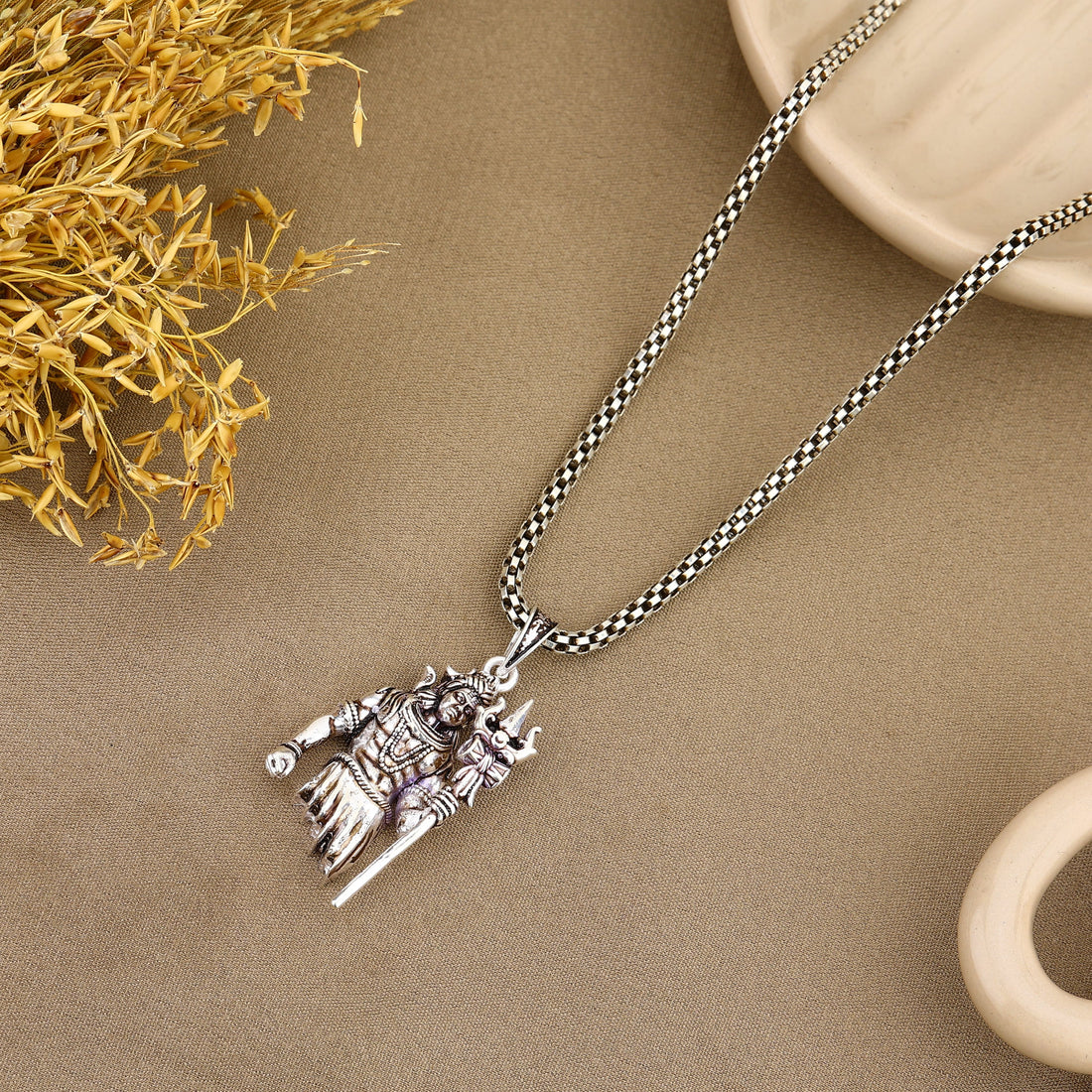 Lord Shiva Silver Pendant
