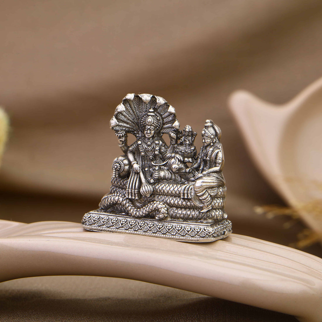 Authentic Vishnu Laxmi Silver Idol