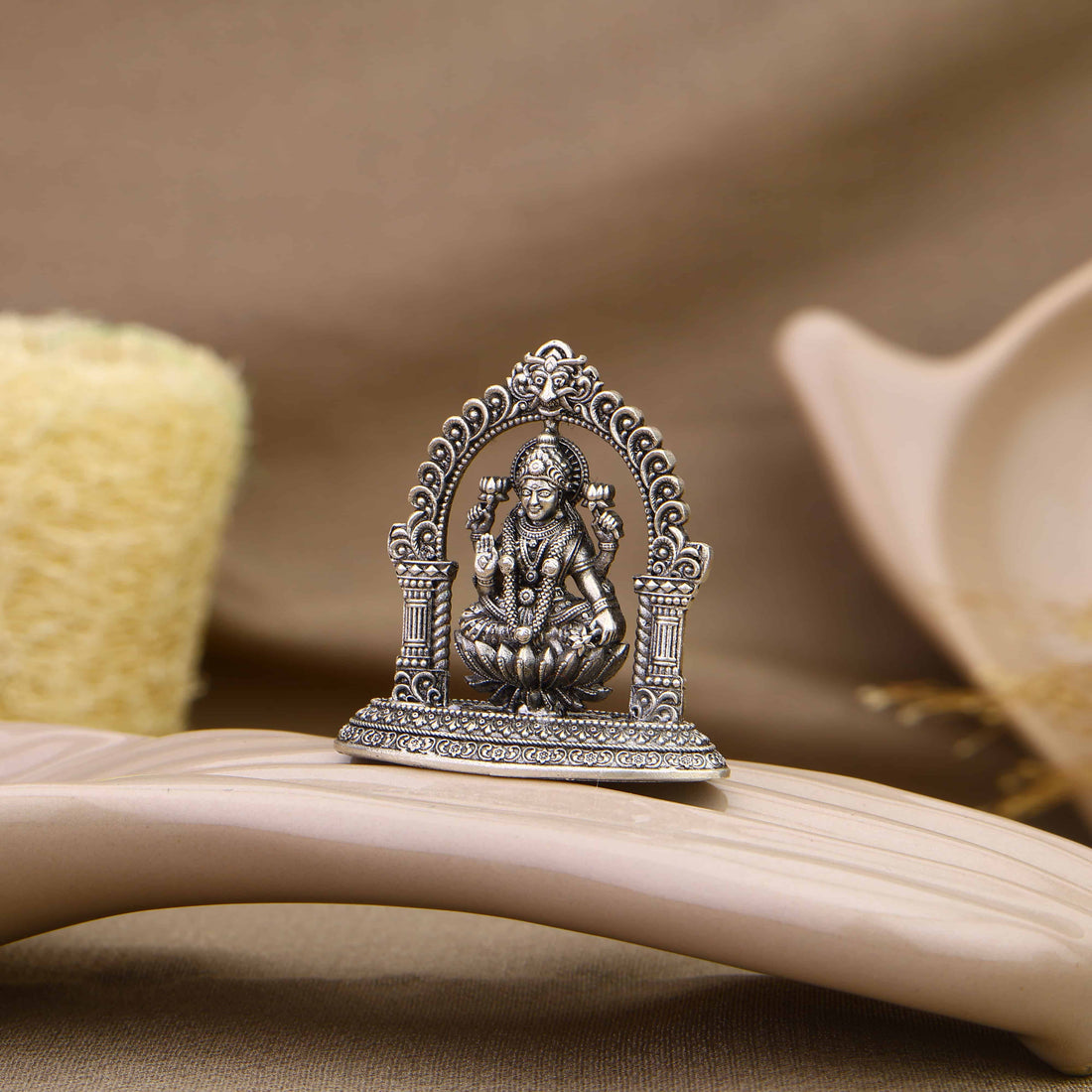 Authentic Silver Lakshmi Devi Idol