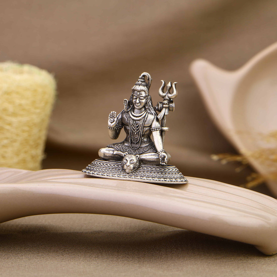 Authentic Lord Shiva Silver Idol