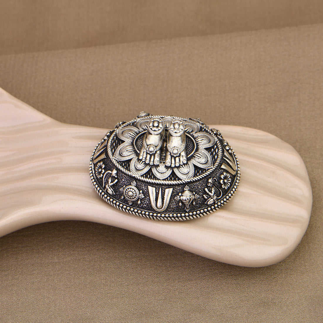 Authentic Vishnu Padam Balaji Padam Silver Idol