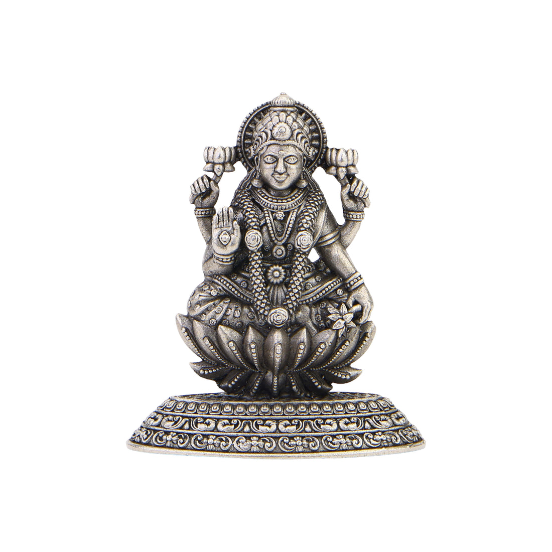 Goddess Dhanalakshmi Silver Murti